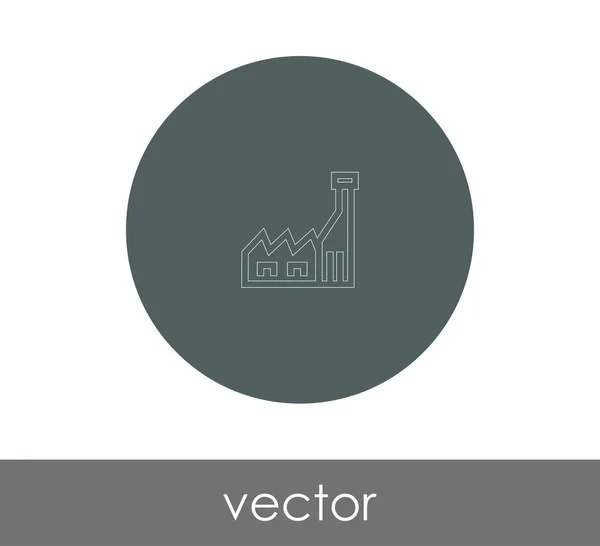 Web デザインおよびアプリケーションの工場アイコンのベクトル イラスト — ストックベクタ