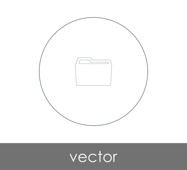Icono Carpeta Para Diseño Web Aplicaciones — Vector de stock