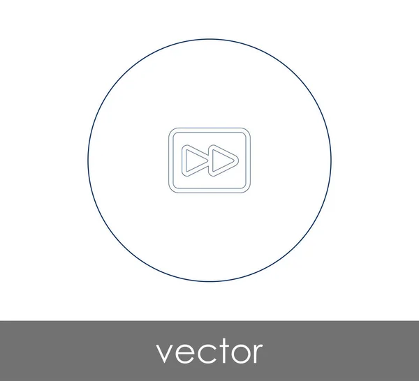 Gyors Előre Ikon Web Design Alkalmazások Vektor Illusztráció — Stock Vector