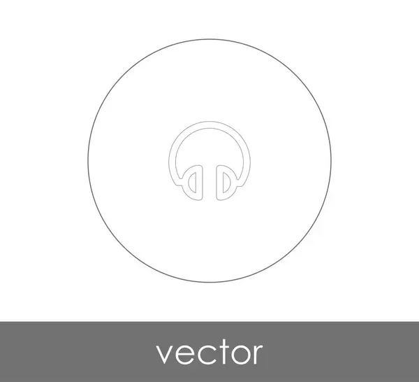 Headset Symbol Für Call Center Audio Kopfhörer Symbol Vektorillustration — Stockvektor