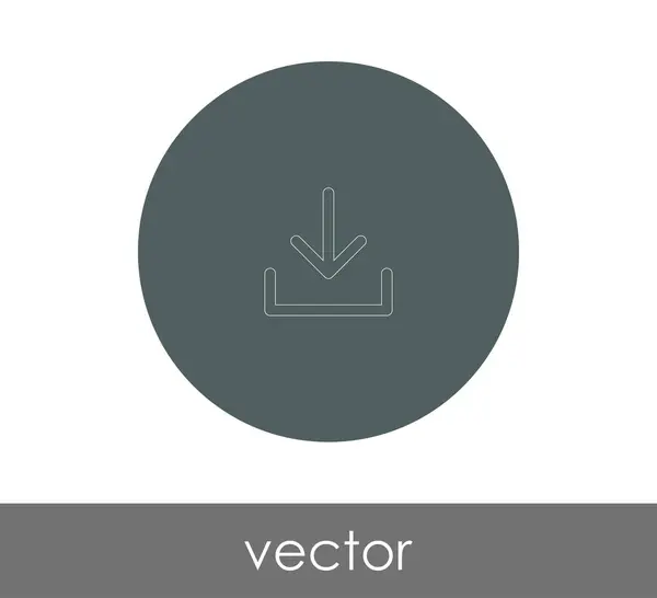 Ícone Seta Para Download Ilustração Vetorial — Vetor de Stock