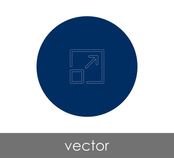 Icon Design Erweitern Vektor Illustration — Stockvektor