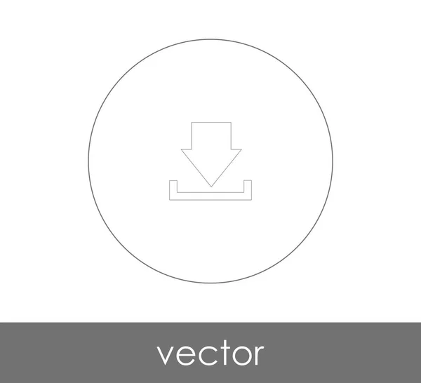 Ícone Seta Para Download Ilustração Vetorial — Vetor de Stock