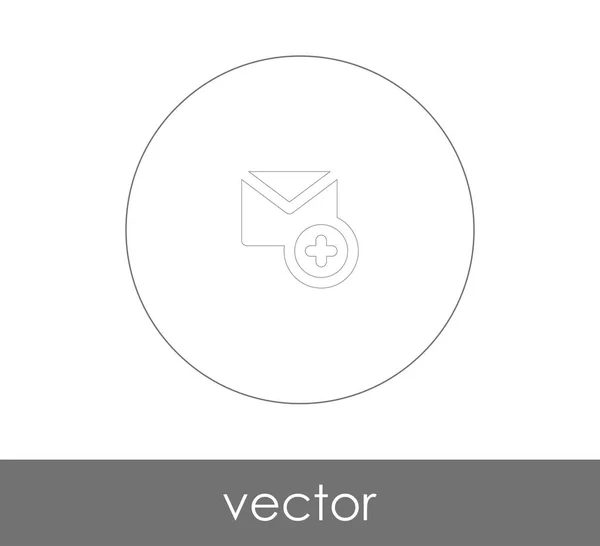 E-Mail-Symbol hinzufügen — Stockvektor