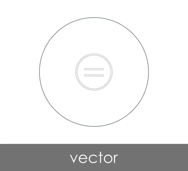 Egyenlő Ikon Vektoros Illusztráció Logo — Stock Vector