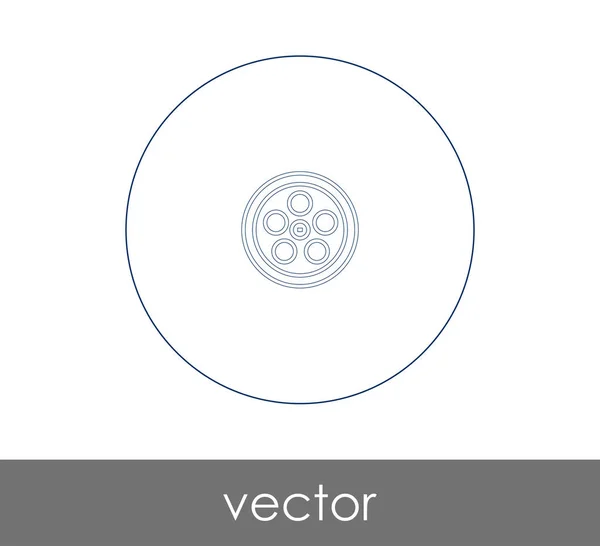 Icône Film Pour Conception Web Les Applications Illustration Vectorielle — Image vectorielle