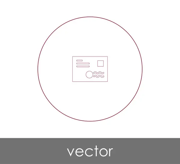 Иконка Конверта Логотип Векторная Иллюстрация — стоковый вектор
