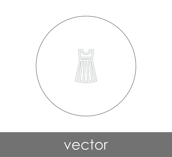 Vestido icono plano — Archivo Imágenes Vectoriales