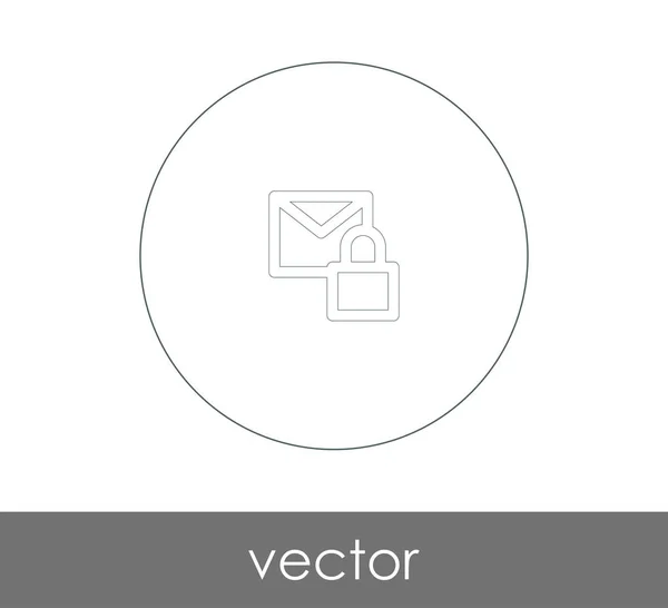 Sicheres E-Mail-Symbol — Stockvektor