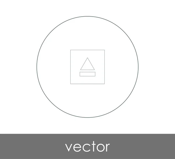 Vector Illustration Design Eject Icon — Stock Vector