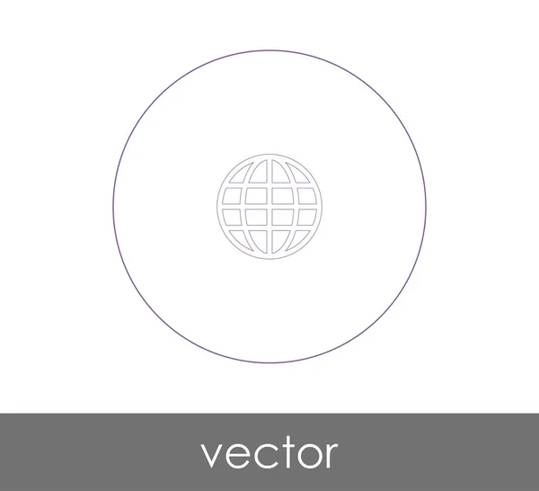 Ikon web Globe - Stok Vektor