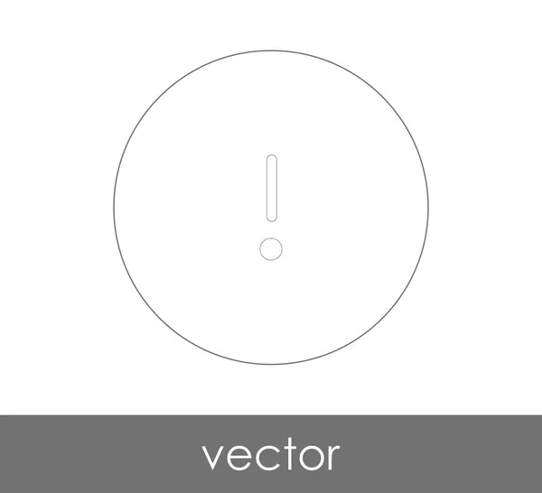 Ícone Exclamação Logotipo Ilustração Vetorial — Vetor de Stock