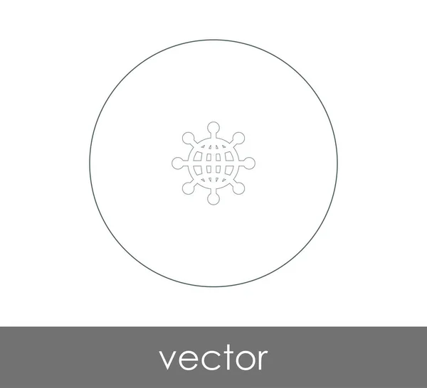 Icono Globo Para Diseño Web Aplicaciones — Vector de stock