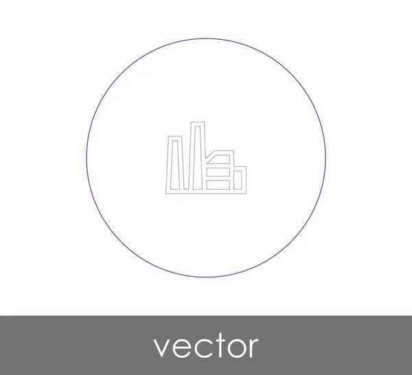 Icono Fábrica Industrial Ilustración Vectores — Vector de stock