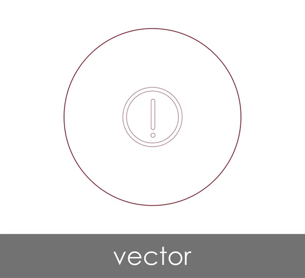 Exclamation Icon Logo Vector Illustration — Stock Vector