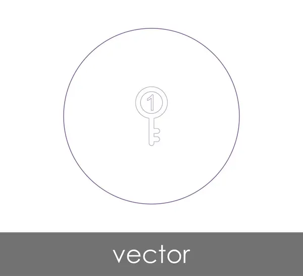 Icono Clave Para Diseño Web Las Aplicaciones — Vector de stock