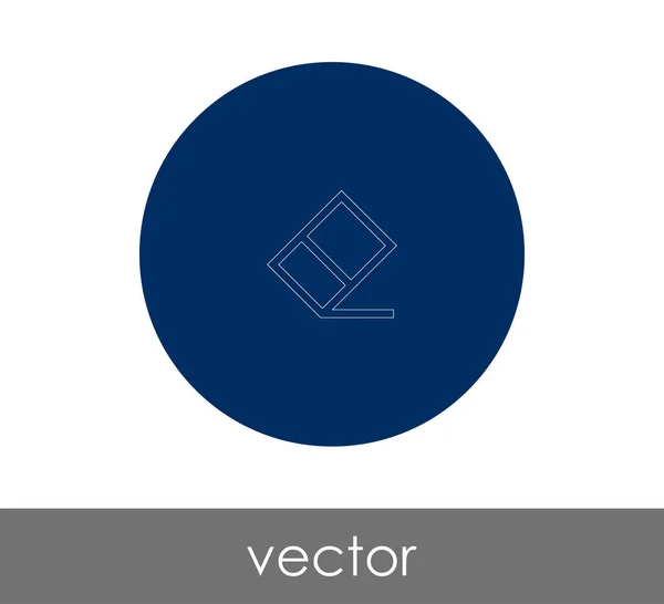 Гумка Канцелярська Ікона Векторна Ілюстрація — стоковий вектор