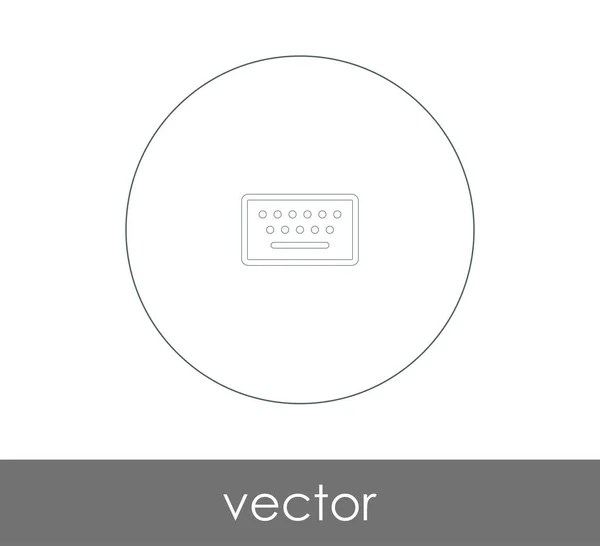 Vector Illustration Design Keyboard Icon — Stock Vector