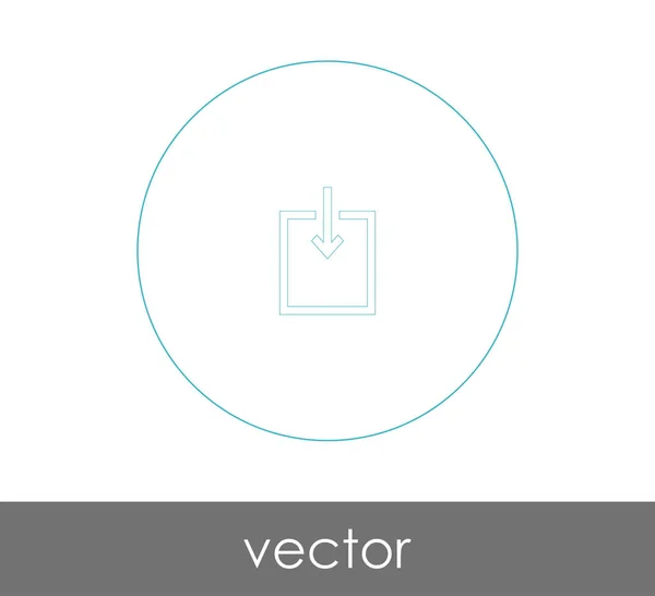 Иконка Стрелкой Загрузки Векторная Иллюстрация — стоковый вектор