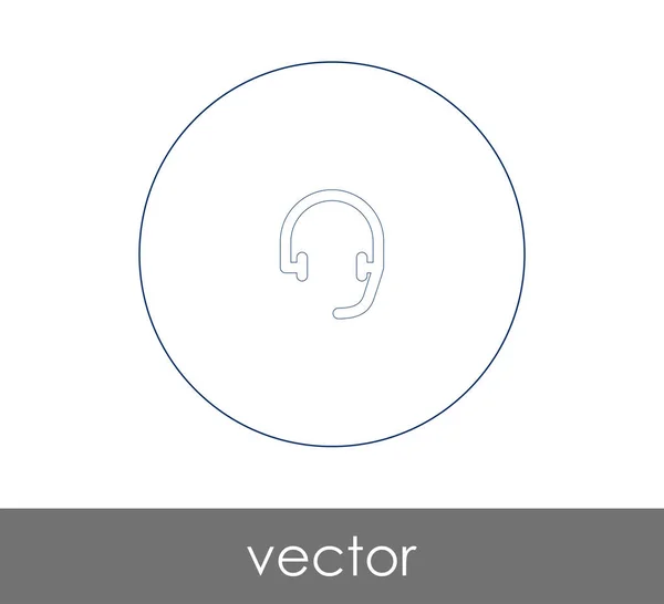 Illustration Vectorielle Conception Icône Casque — Image vectorielle