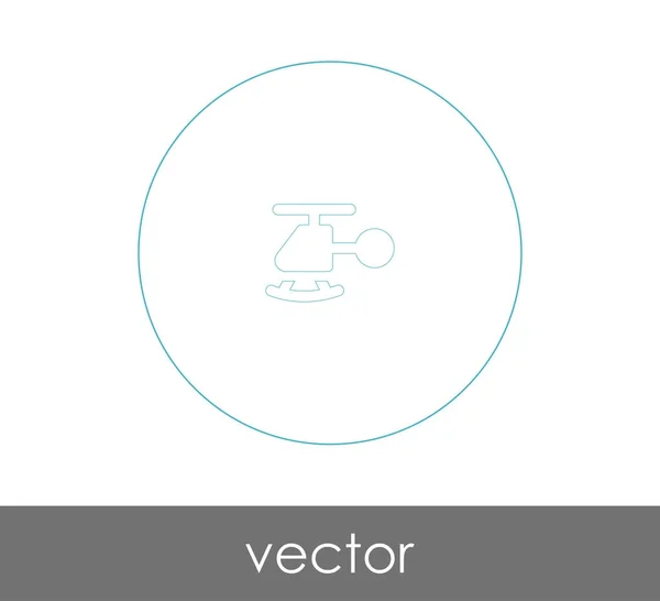 Helikopter Web Symbol Vektorillustration — Stockvektor