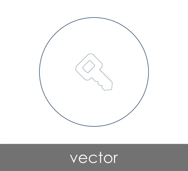 Clé plate vectorielle sur fond transparent Stock Vector