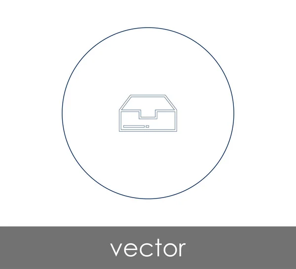 Vector Illustration Design Archive Icon — Stock Vector