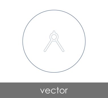 vektör çizim tasarım çizim pusula simgesini