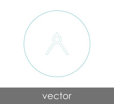 vektör çizim tasarım çizim pusula simgesini