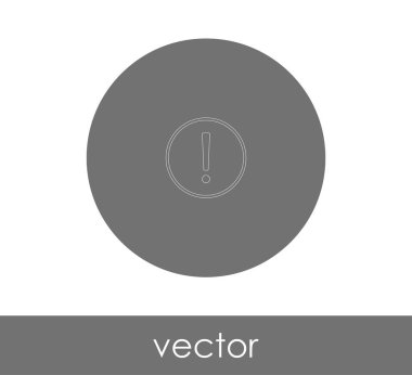 ünlem işareti simgesi, logo, vektör çizim 