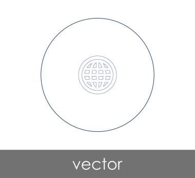 dünya web simgesi, vektör illüstrasyonu