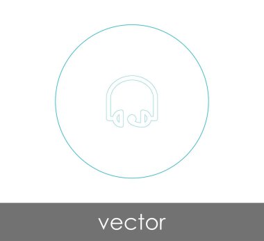 Çağrı Merkezi, ses kulaklık kutsal kişilerin resmi, vektör çizim için kulaklık simgesi