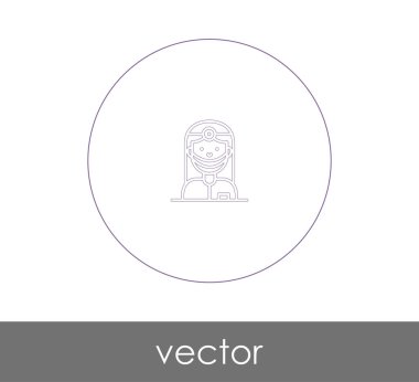 Doktor Web simgesi, vektör illüstrasyonu 