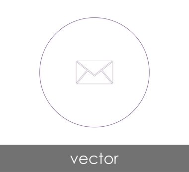 web tasarım ve uygulamalar için zarf simgesi