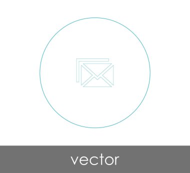 zarf simgesi, logo, vektör çizim 