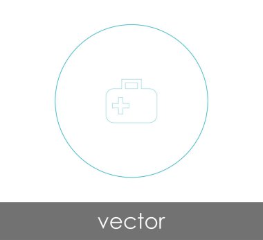 vektör çizim tasarım ilk yardım kiti simgesinin