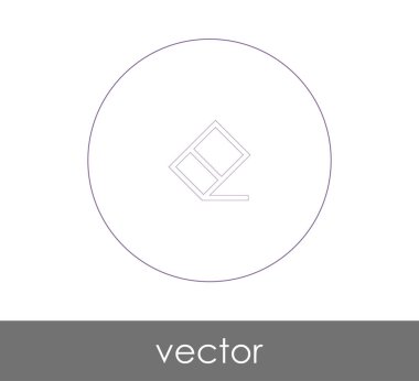 silgi simgesi vektör illüstrasyonu 