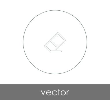 silgi simgesi vektör illüstrasyonu 