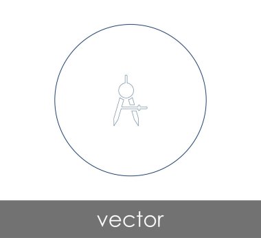 vektör çizim tasarım çizim pusula simgesini