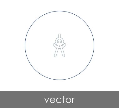 vektör çizim tasarım çizim pusula simgesini