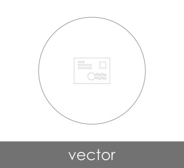 zarf simgesi, logo, vektör çizim 