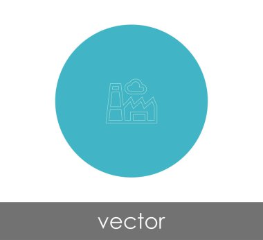 Fabrika simgesi, sınaî-vektör çizim 