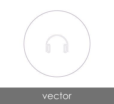 Çağrı Merkezi, ses kulaklık kutsal kişilerin resmi, vektör çizim için kulaklık simgesi