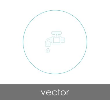 musluk simgesini işaret, vektör çizim