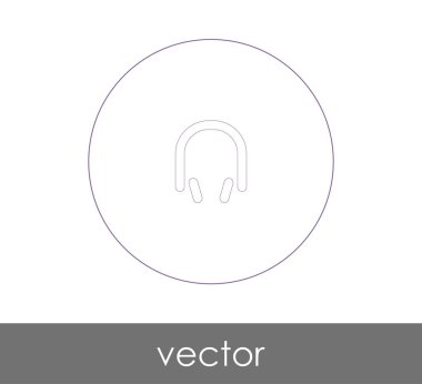 Çağrı Merkezi, ses kulaklık kutsal kişilerin resmi, vektör çizim için kulaklık simgesi