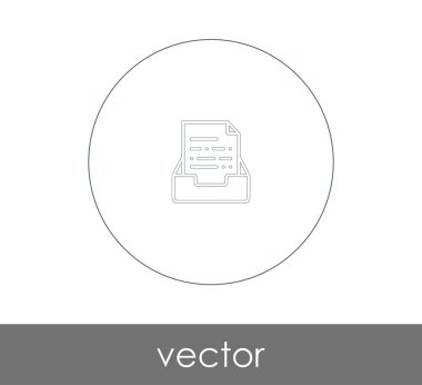 vektör çizim tasarım Arşiv simgesinin