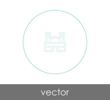 Fabrika simgesi, sınaî-vektör çizim 