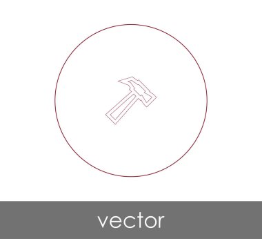 Çekiç ikonu vektör illüstrasyonu