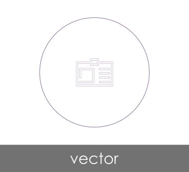 web tasarım ve uygulamalar için kimlik kartı simge