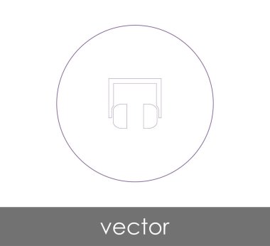 vektör çizim tasarım kulaklıklar simgesinin